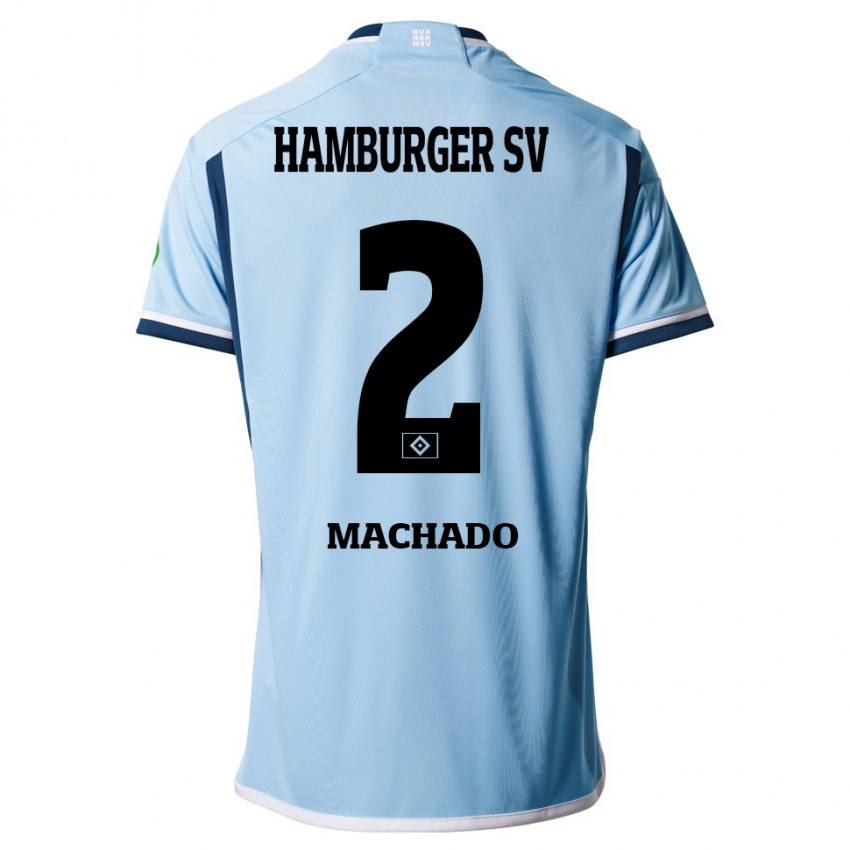 Niño Camiseta Kilian Hölscher Machado #2 Azul 2ª Equipación 2023/24 La Camisa Chile