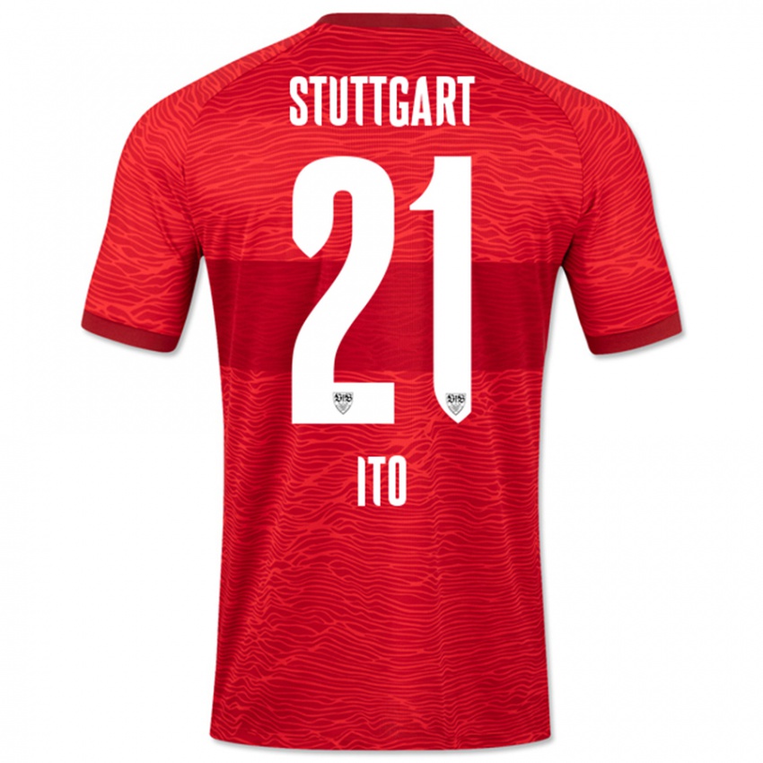 Niño Camiseta Hiroki Ito #21 Rojo 2ª Equipación 2023/24 La Camisa Chile