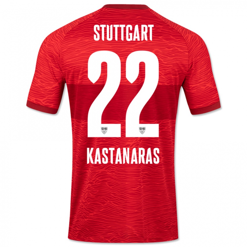 Niño Camiseta Thomas Kastanaras #22 Rojo 2ª Equipación 2023/24 La Camisa Chile