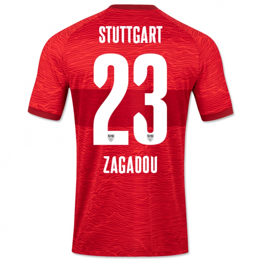 Niño Camiseta Dan-Axel Zagadou #23 Rojo 2ª Equipación 2023/24 La Camisa Chile