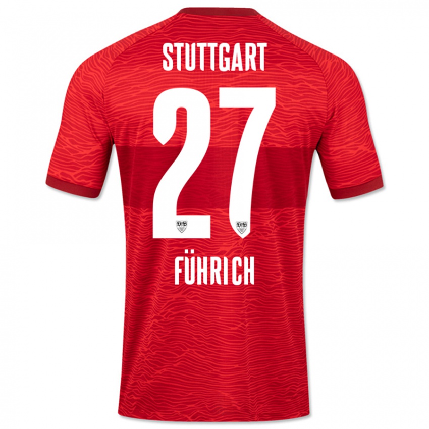 Niño Camiseta Chris Führich #27 Rojo 2ª Equipación 2023/24 La Camisa Chile