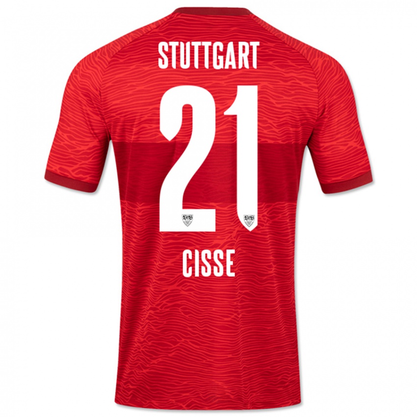 Niño Camiseta Moussa Cissé #21 Rojo 2ª Equipación 2023/24 La Camisa Chile