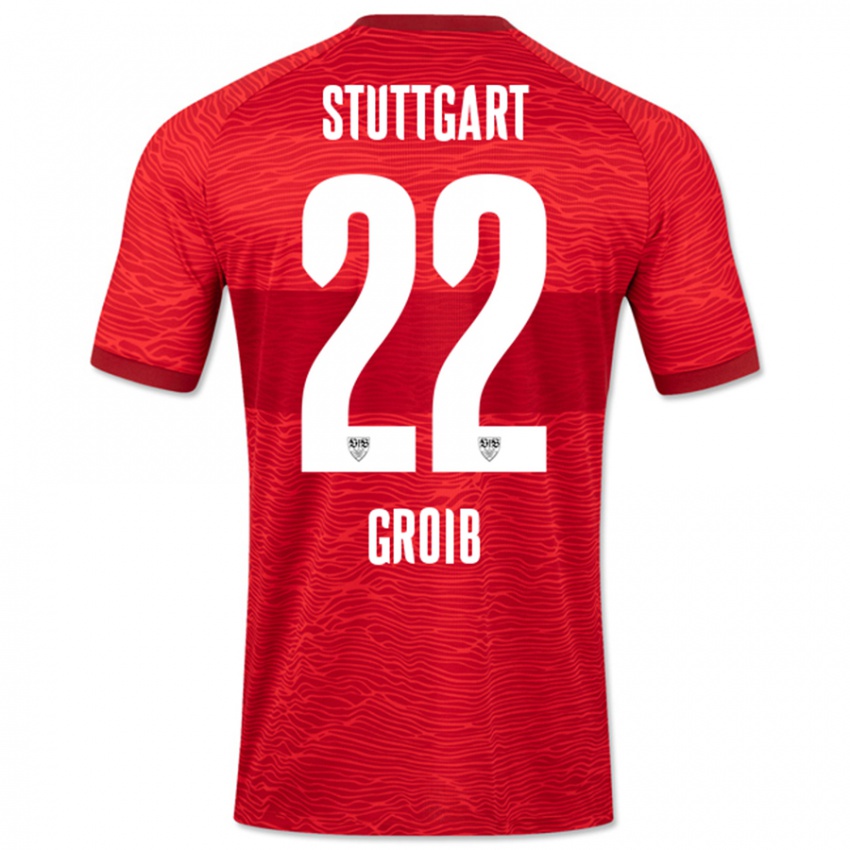 Niño Camiseta Alexander Groiß #22 Rojo 2ª Equipación 2023/24 La Camisa Chile