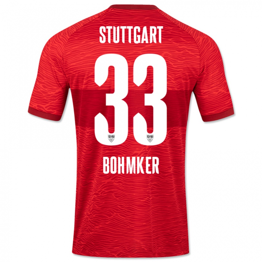 Niño Camiseta Finn Böhmker #33 Rojo 2ª Equipación 2023/24 La Camisa Chile