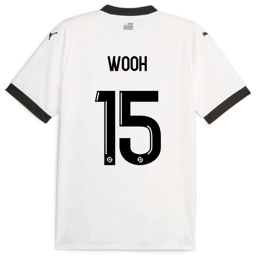 Niño Camiseta Christopher Wooh #15 Blanco 2ª Equipación 2023/24 La Camisa Chile