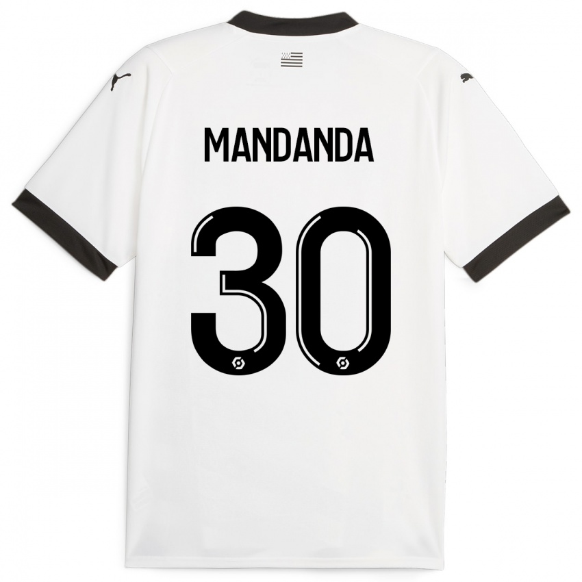 Niño Camiseta Steve Mandanda #30 Blanco 2ª Equipación 2023/24 La Camisa Chile