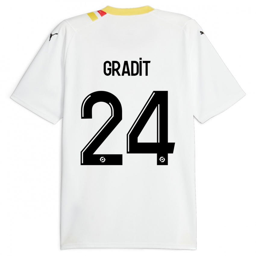 Niño Camiseta Jonathan Gradit #24 Negro 2ª Equipación 2023/24 La Camisa Chile