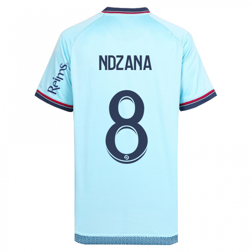 Niño Camiseta Colette Ndzana Fegue #8 Cielo Azul 2ª Equipación 2023/24 La Camisa Chile