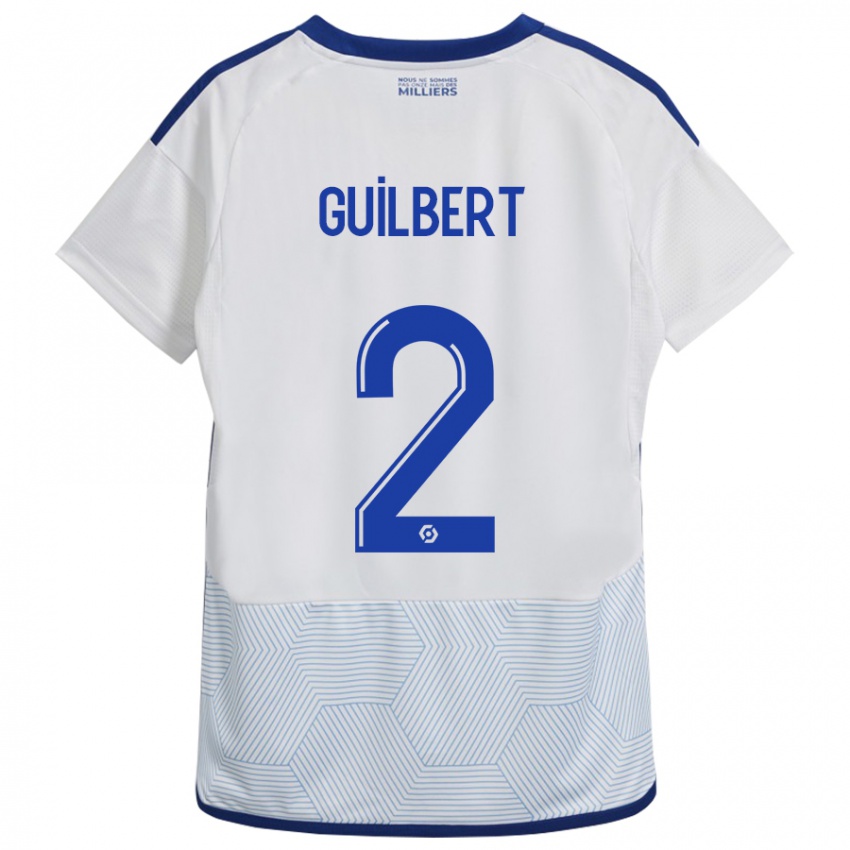 Niño Camiseta Frédéric Guilbert #2 Blanco 2ª Equipación 2023/24 La Camisa Chile