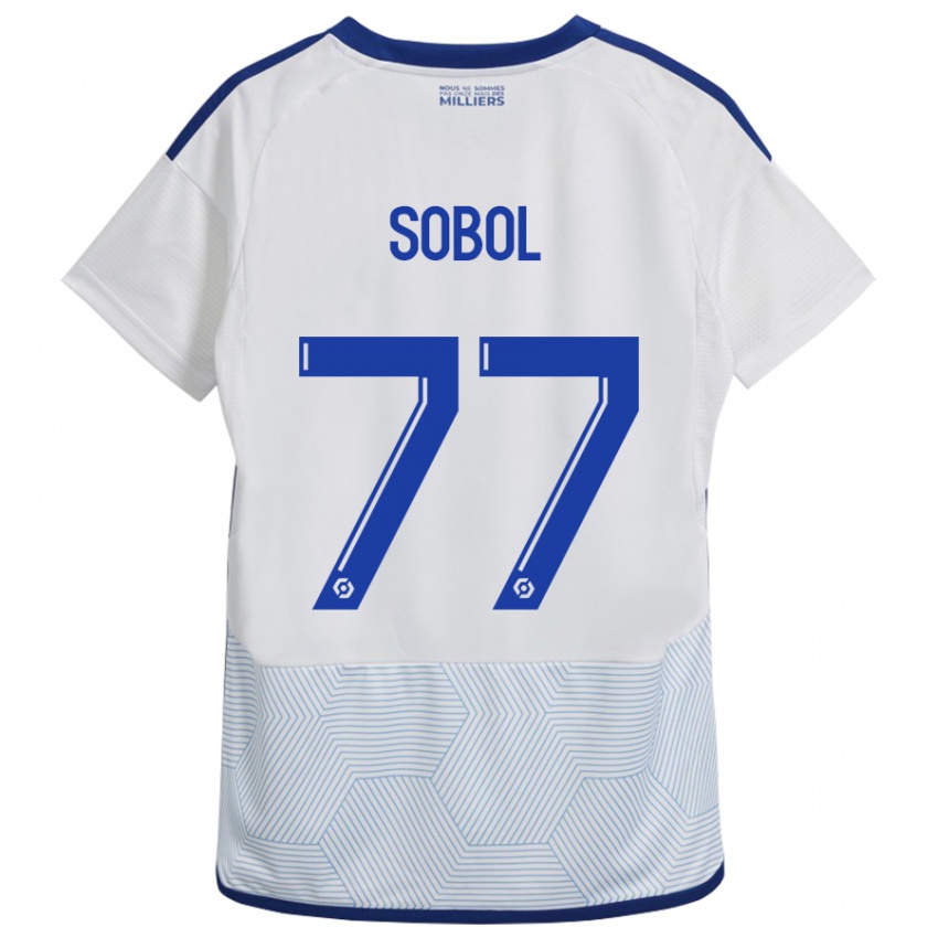 Niño Camiseta Eduard Sobol #77 Blanco 2ª Equipación 2023/24 La Camisa Chile