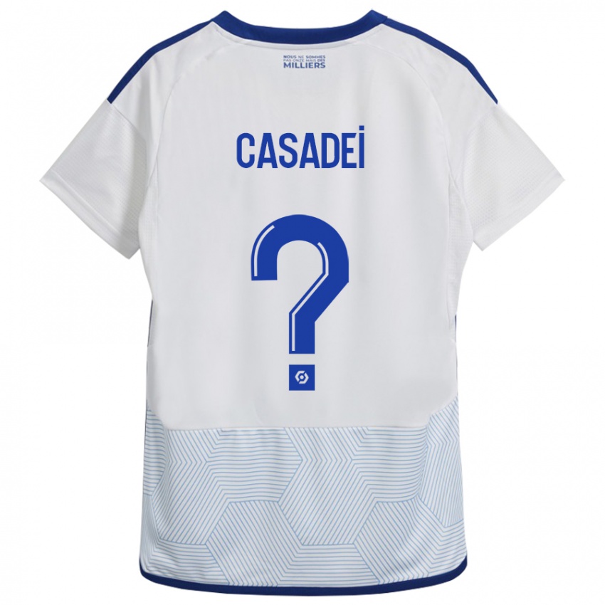 Niño Camiseta Alexis Casadei #0 Blanco 2ª Equipación 2023/24 La Camisa Chile