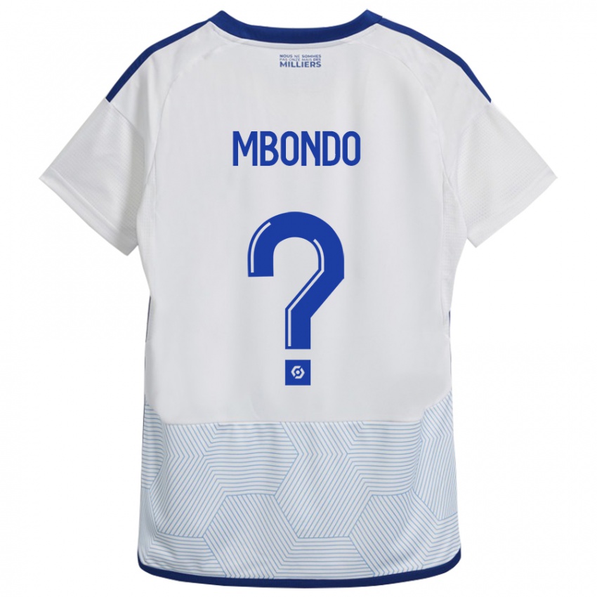 Niño Camiseta Fredy André Mbondo #0 Blanco 2ª Equipación 2023/24 La Camisa Chile