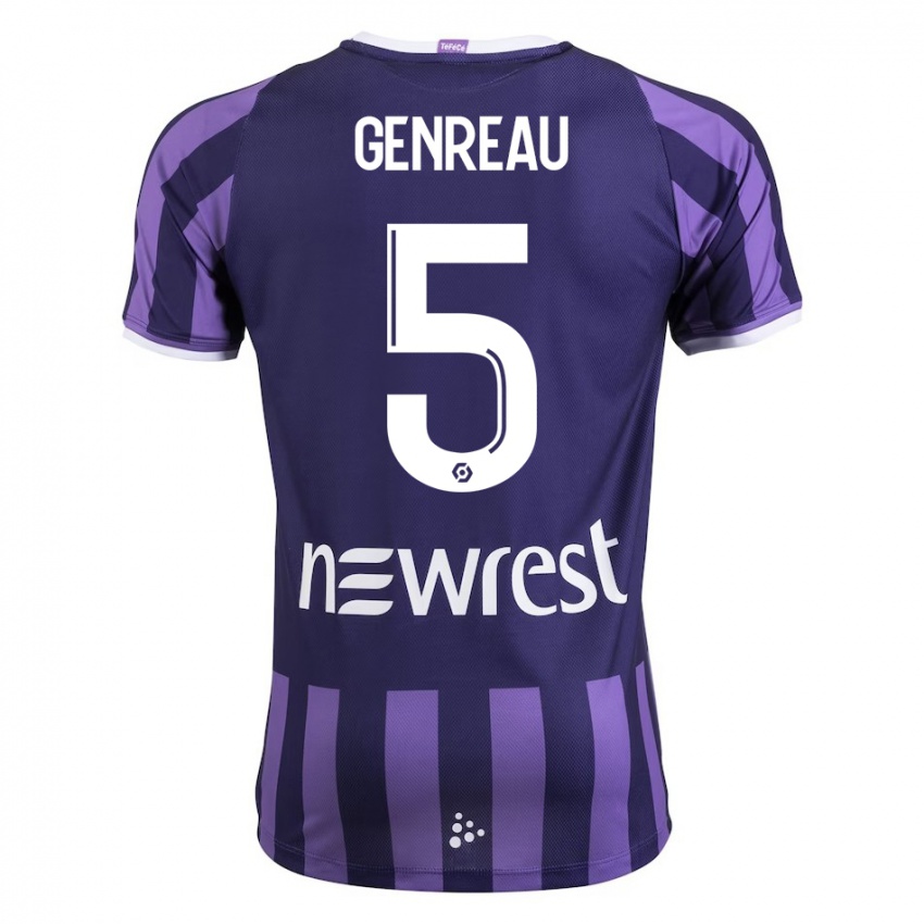 Niño Camiseta Denis Genreau #5 Morado 2ª Equipación 2023/24 La Camisa Chile