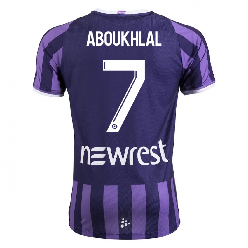 Niño Camiseta Zakaria Aboukhlal #7 Morado 2ª Equipación 2023/24 La Camisa Chile