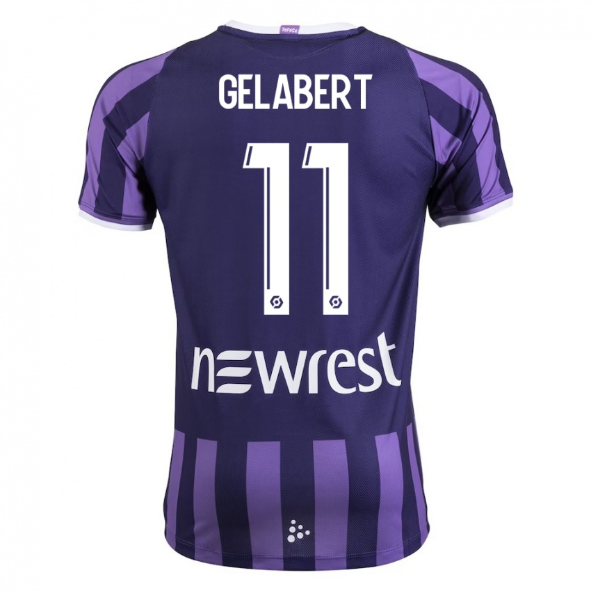 Niño Camiseta César Gelabert #11 Morado 2ª Equipación 2023/24 La Camisa Chile