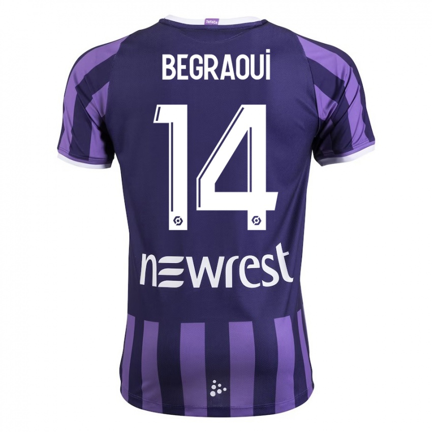 Niño Camiseta Yanis Begraoui #14 Morado 2ª Equipación 2023/24 La Camisa Chile