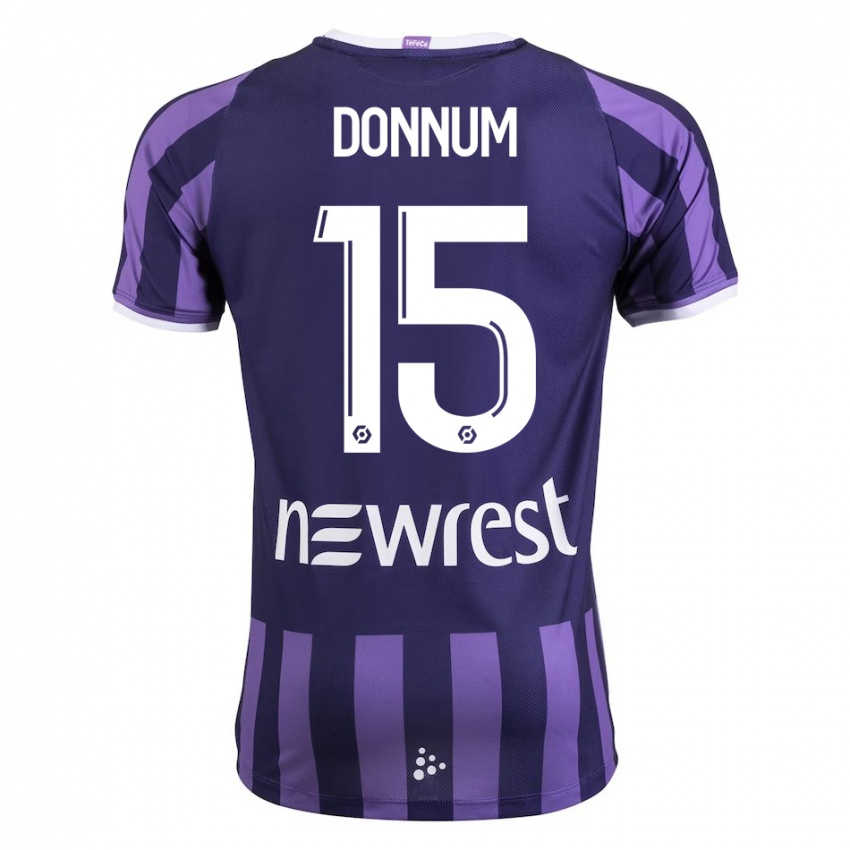 Niño Camiseta Aron Dønnum #15 Morado 2ª Equipación 2023/24 La Camisa Chile