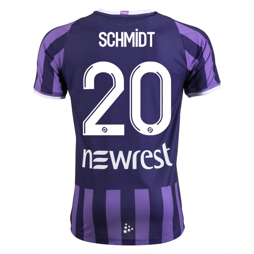 Niño Camiseta Niklas Schmidt #20 Morado 2ª Equipación 2023/24 La Camisa Chile