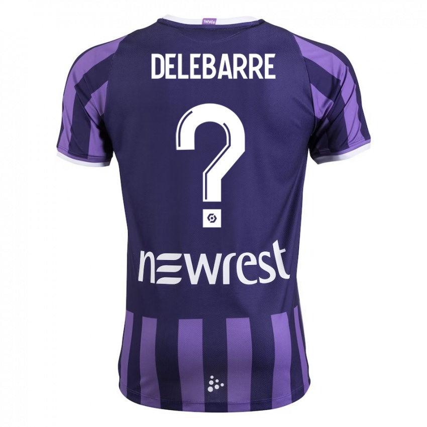 Niño Camiseta Mathis Delebarre #0 Morado 2ª Equipación 2023/24 La Camisa Chile