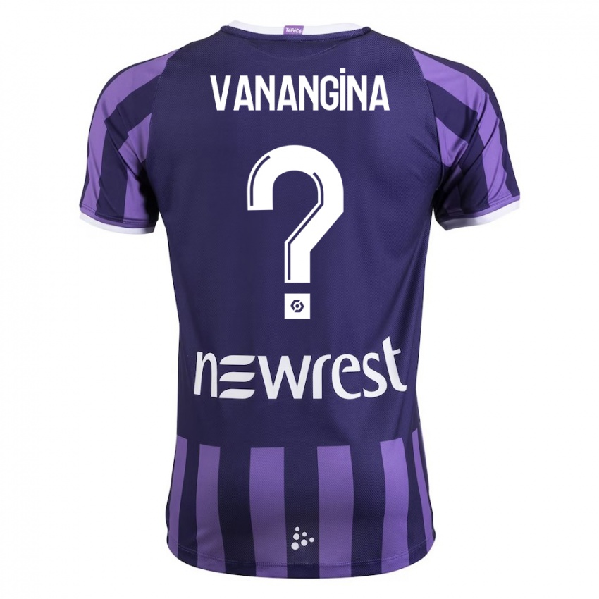 Niño Camiseta Mechack Niombo Vanangina #0 Morado 2ª Equipación 2023/24 La Camisa Chile