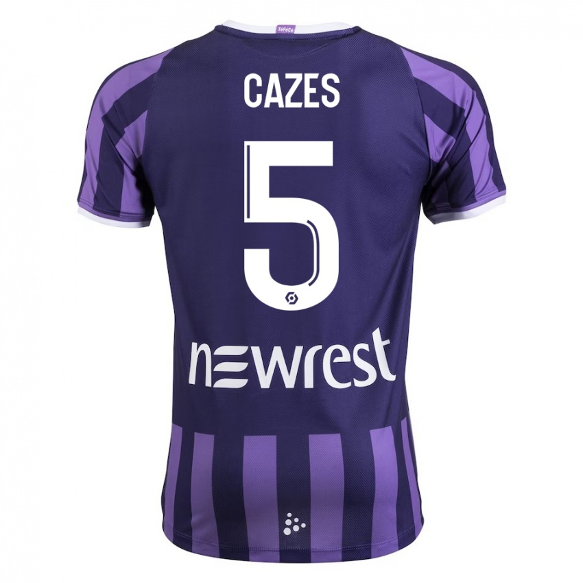 Niño Camiseta Manon Cazes #5 Morado 2ª Equipación 2023/24 La Camisa Chile