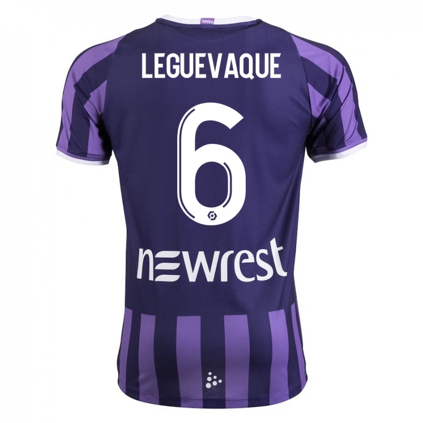 Niño Camiseta Laurie Leguevaque #6 Morado 2ª Equipación 2023/24 La Camisa Chile