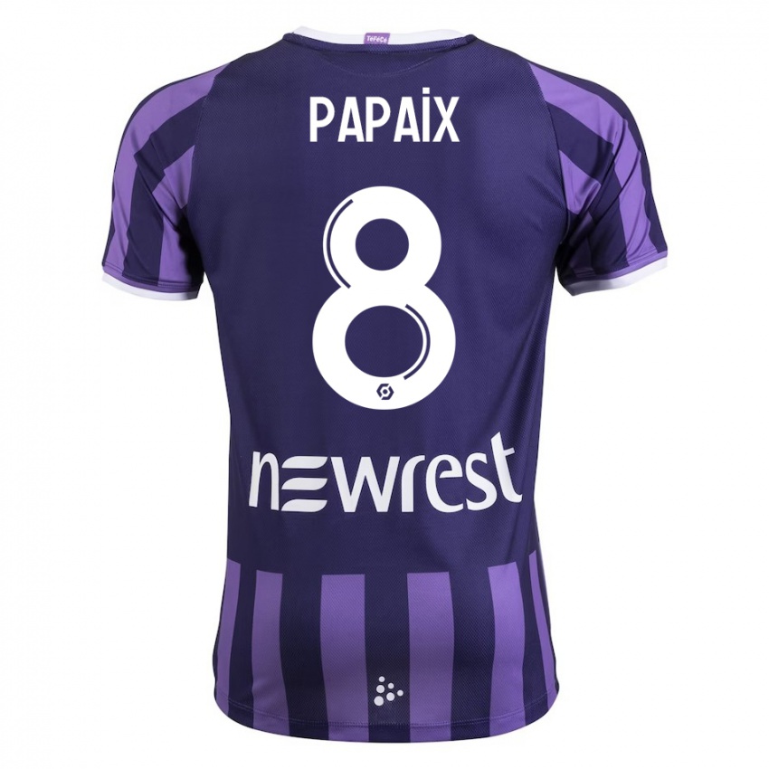 Niño Camiseta Pauline Papaix #8 Morado 2ª Equipación 2023/24 La Camisa Chile