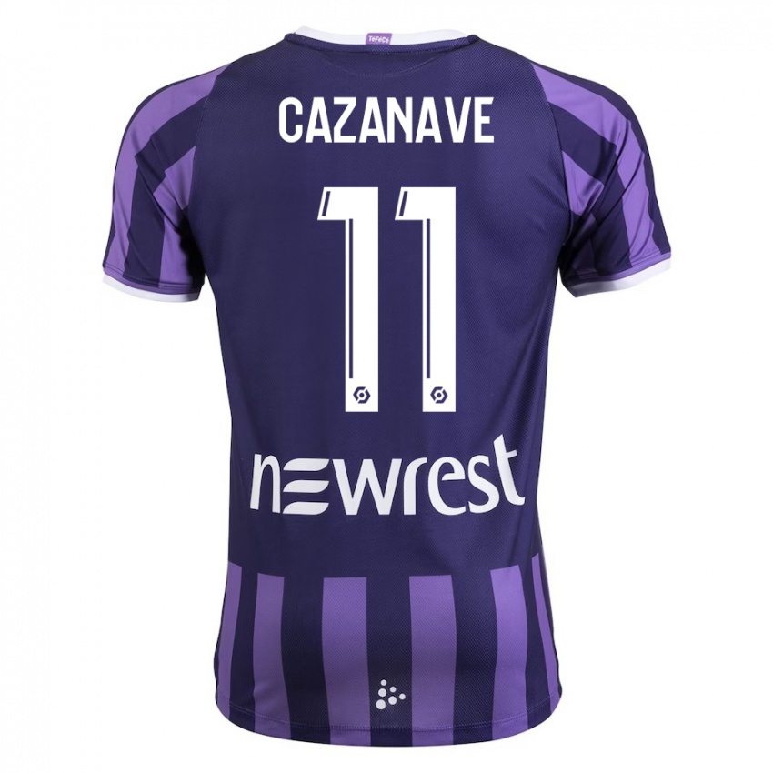 Niño Camiseta Julie Cazanave #11 Morado 2ª Equipación 2023/24 La Camisa Chile