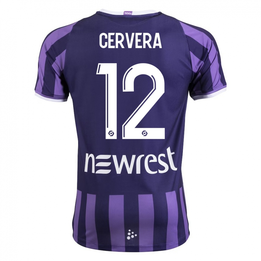 Niño Camiseta Laurianne Cervera #12 Morado 2ª Equipación 2023/24 La Camisa Chile