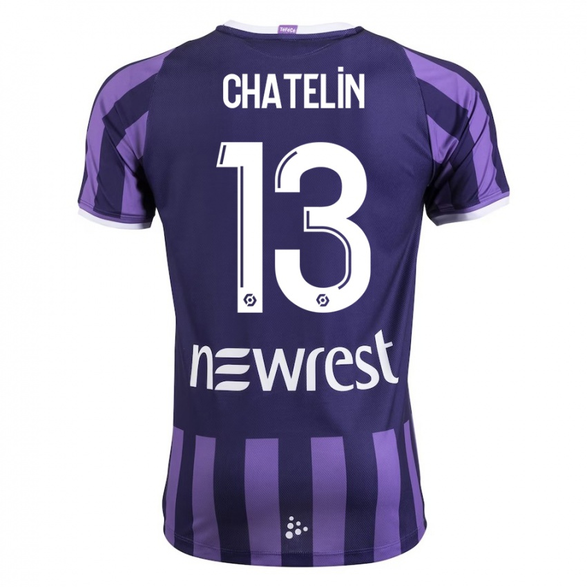 Niño Camiseta Delphin Chatelin #13 Morado 2ª Equipación 2023/24 La Camisa Chile