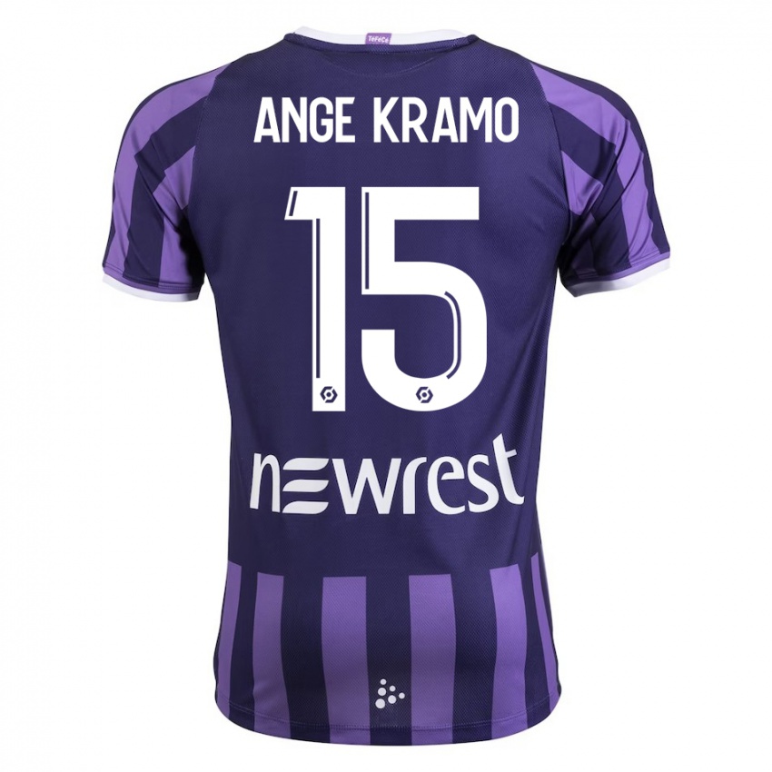 Niño Camiseta Marie Ange Kramo #15 Morado 2ª Equipación 2023/24 La Camisa Chile