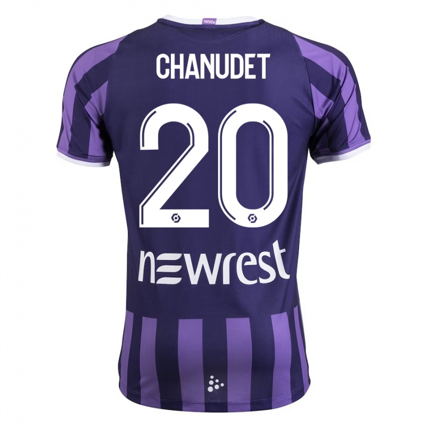 Niño Camiseta Coralie Chanudet #20 Morado 2ª Equipación 2023/24 La Camisa Chile