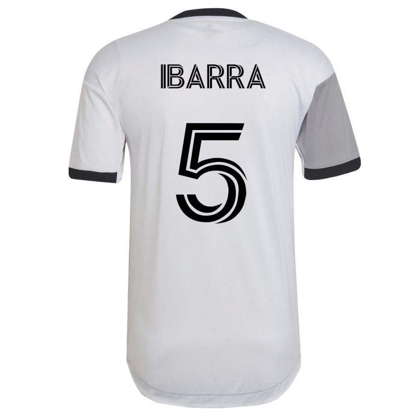 Niño Camiseta Franco Ibarra #5 Blanco 2ª Equipación 2023/24 La Camisa Chile