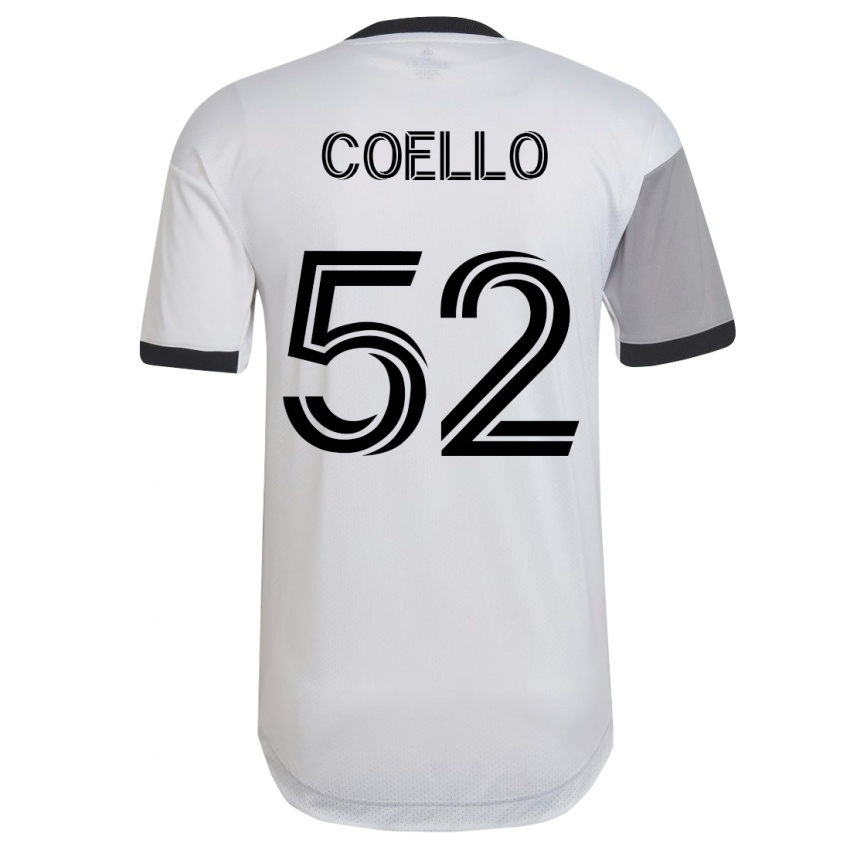 Niño Camiseta Alonso Coello #52 Blanco 2ª Equipación 2023/24 La Camisa Chile