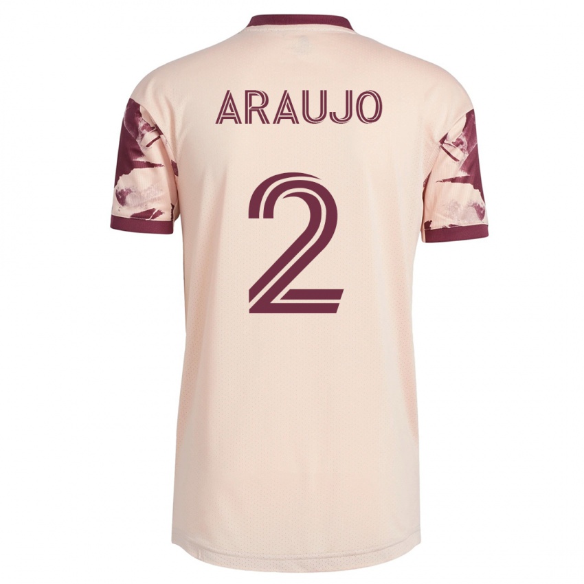 Niño Camiseta Miguel Araujo #2 Blanquecino 2ª Equipación 2023/24 La Camisa Chile