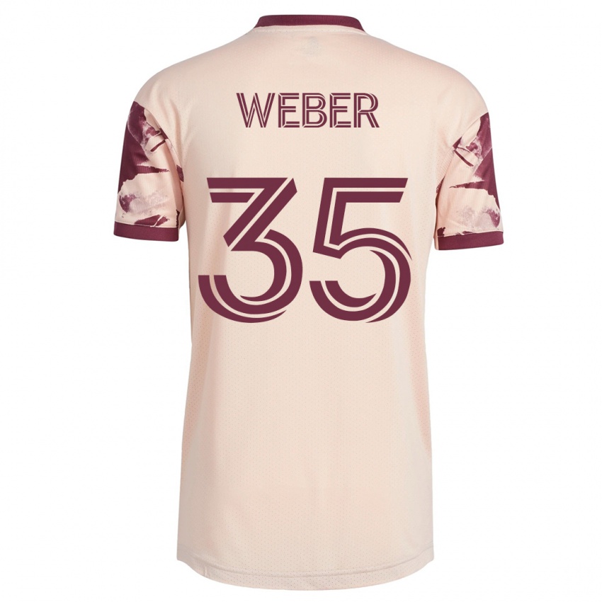 Niño Camiseta Tristan Weber #35 Blanquecino 2ª Equipación 2023/24 La Camisa Chile