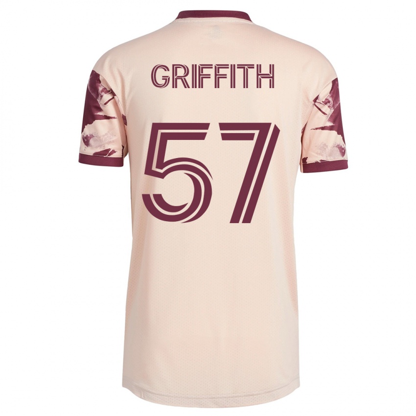 Niño Camiseta Víctor Griffith #57 Blanquecino 2ª Equipación 2023/24 La Camisa Chile