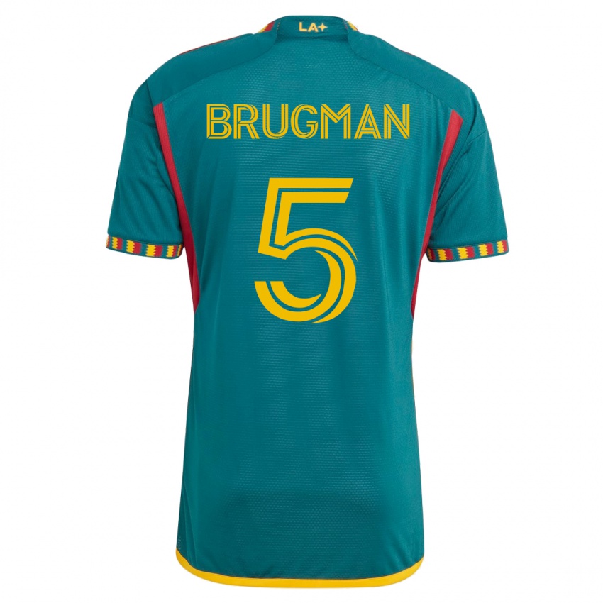 Niño Camiseta Gastón Brugman #5 Verde 2ª Equipación 2023/24 La Camisa Chile
