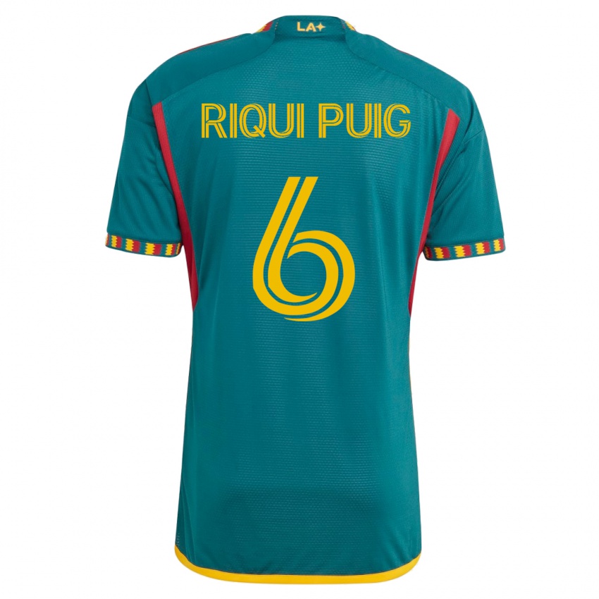 Niño Camiseta Riqui Puig #6 Verde 2ª Equipación 2023/24 La Camisa Chile