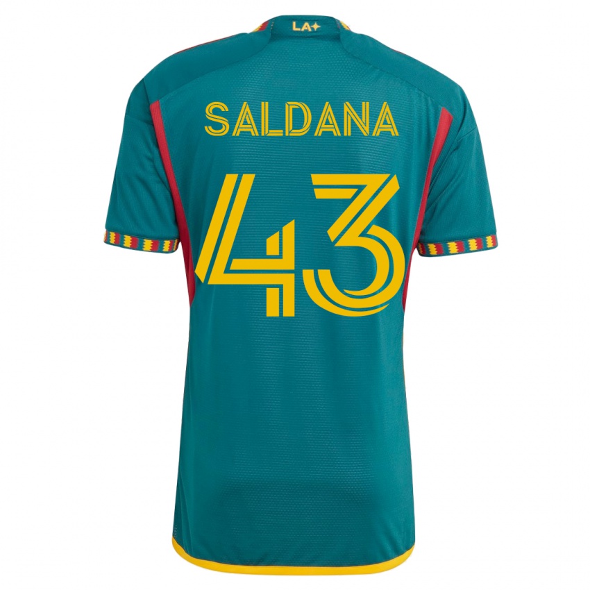 Niño Camiseta Adam Saldaña #43 Verde 2ª Equipación 2023/24 La Camisa Chile