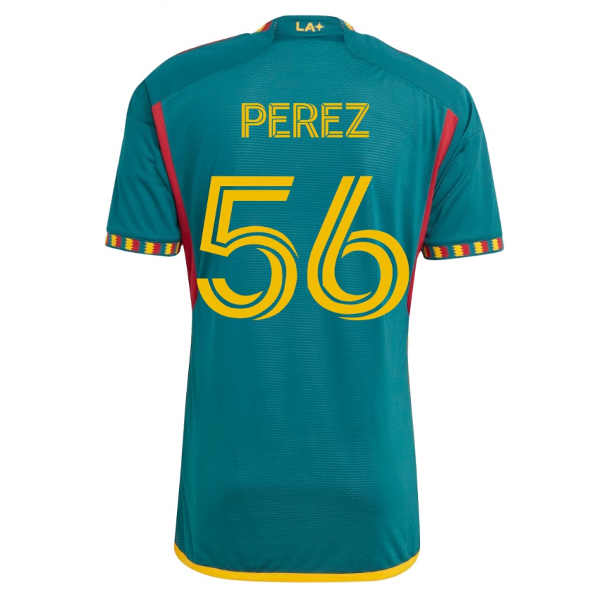 Niño Camiseta Jonathan Pérez #56 Verde 2ª Equipación 2023/24 La Camisa Chile