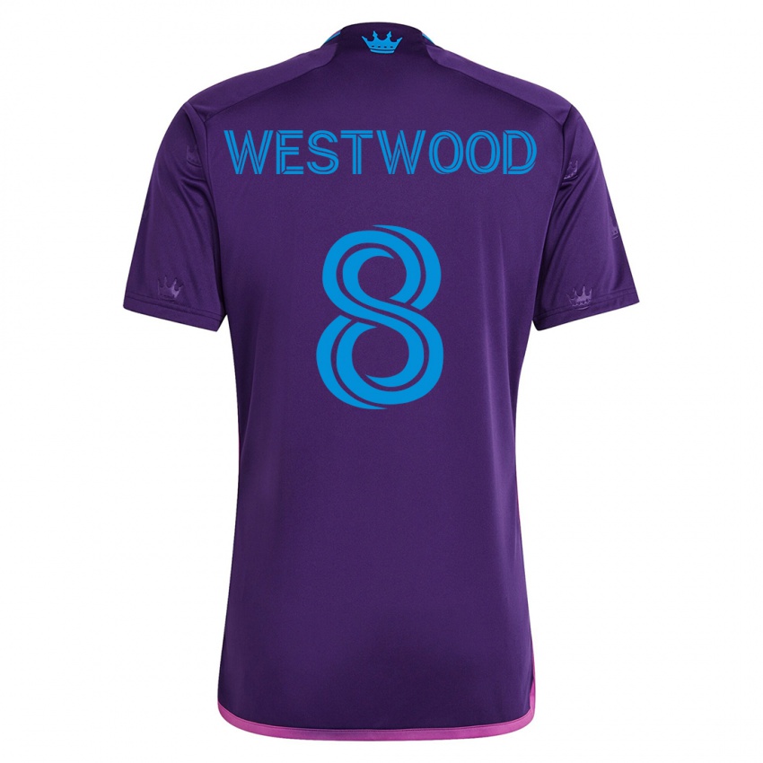 Niño Camiseta Ashley Westwood #8 Violeta 2ª Equipación 2023/24 La Camisa Chile