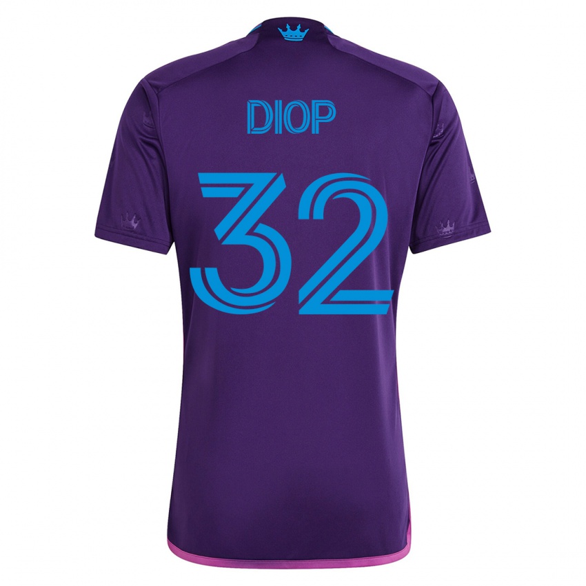 Niño Camiseta Hamady Diop #32 Violeta 2ª Equipación 2023/24 La Camisa Chile