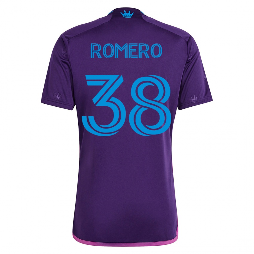Niño Camiseta Brian Romero #38 Violeta 2ª Equipación 2023/24 La Camisa Chile