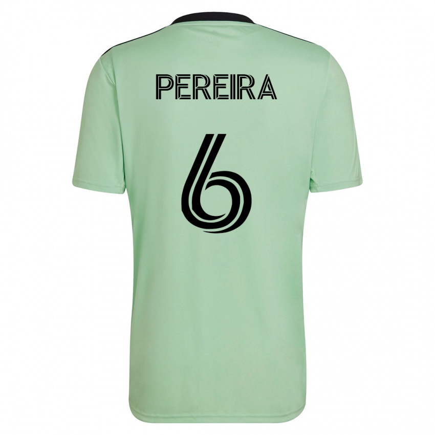 Niño Camiseta Daniel Pereira #6 Verde Claro 2ª Equipación 2023/24 La Camisa Chile