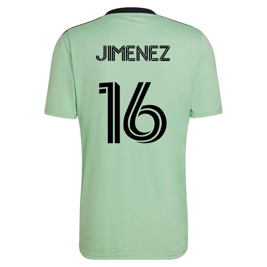 Niño Camiseta Héctor Jiménez #16 Verde Claro 2ª Equipación 2023/24 La Camisa Chile