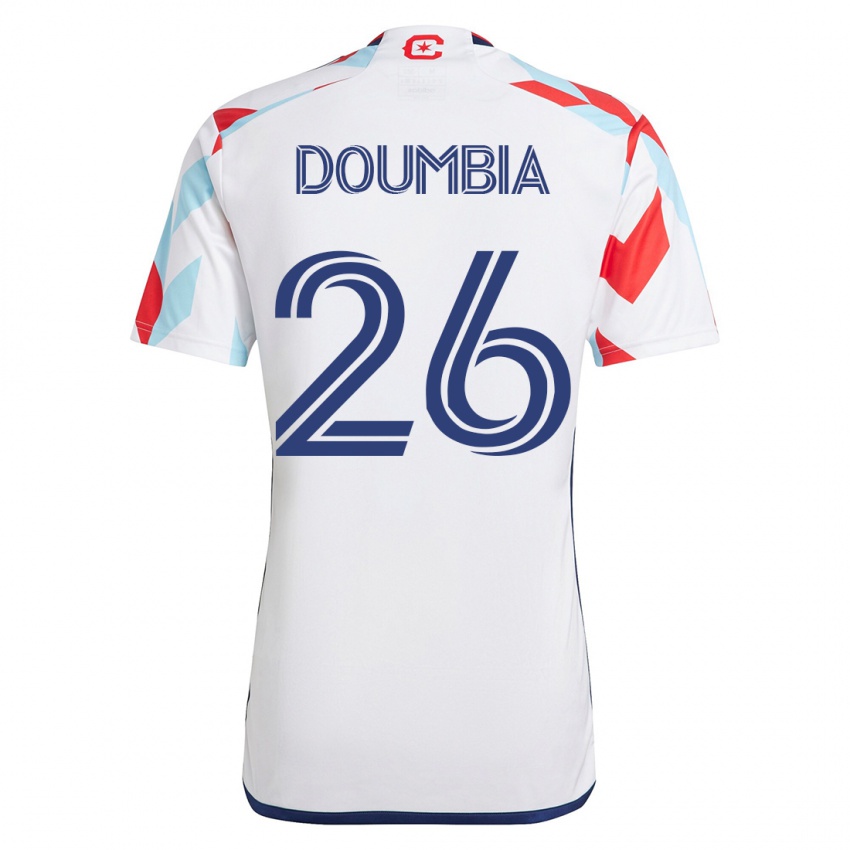 Niño Camiseta Ousmane Doumbia #26 Blanco Azul 2ª Equipación 2023/24 La Camisa Chile