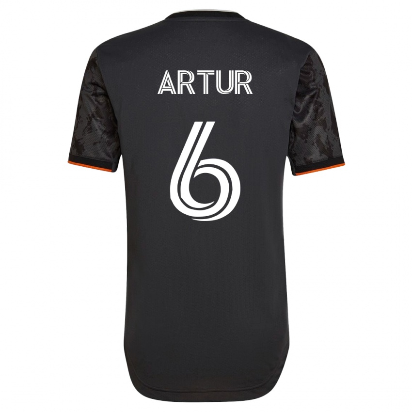 Niño Camiseta Artur #6 Negro 2ª Equipación 2023/24 La Camisa Chile