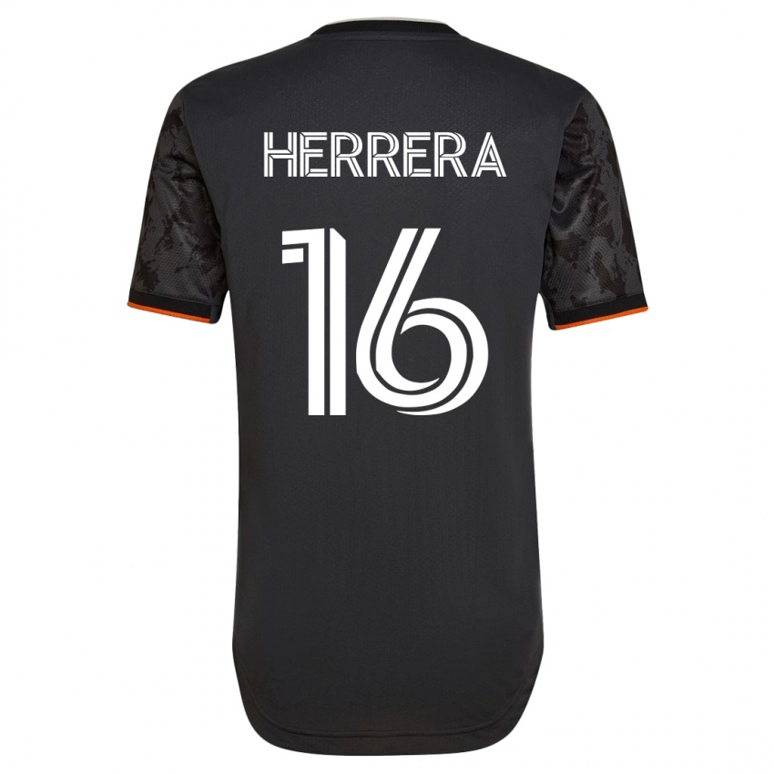 Niño Camiseta Hector Herrera #16 Negro 2ª Equipación 2023/24 La Camisa Chile