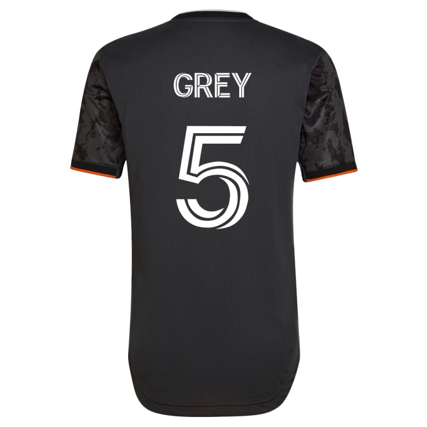 Niño Camiseta Omar Grey #5 Negro 2ª Equipación 2023/24 La Camisa Chile